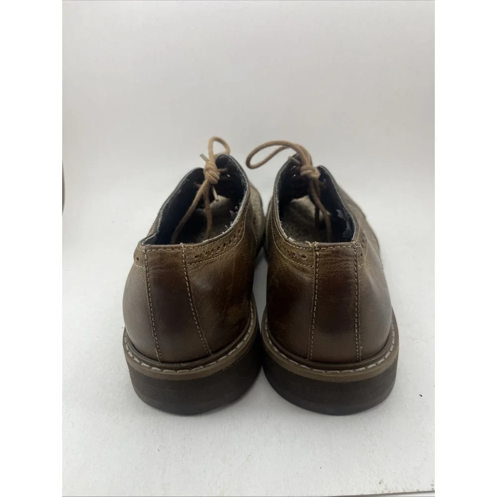 G.H. Bass & Co. Howie Men's Shoes 10.5M Brown Leather Tweed Oxford Dress Casual